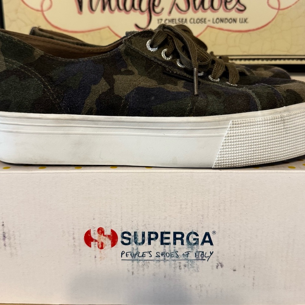 Superga Suede Camouflage Sneakers - Picture 2 of 7